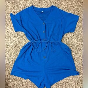 Old Navy Romper Button Front and Tie Waist